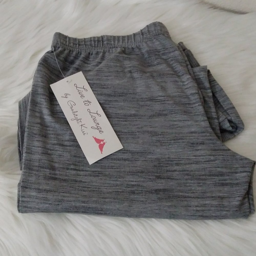 Goodnight Kiss Pajama, Jogger Pants Grey Size Medium - Picture 4 of 16
